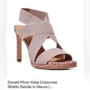 Donald Pliner Katja Crisscross Stiletto Sandals in Mauve Size 6.5